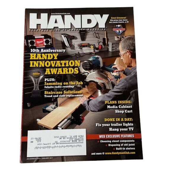Handyman Club of America Magazine Vol 18 Issue 103 No 6 Dec Jan 2010 2011 u Shop - Picture 1 of 9